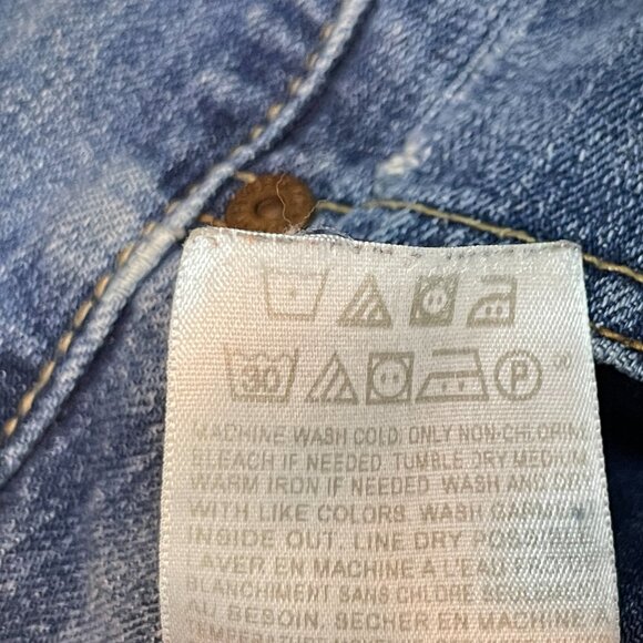 Levis 515 Women Flap Pocket Love Patch Mid Rise Stretch Bootcut Denim Jean 8 - Picture 13 of 13